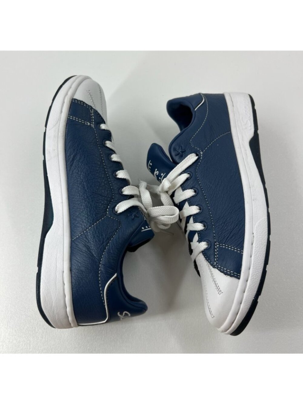 Skechers Alpha Lite Fair Share Retro Sneakers Womens 9.5 Shell Toe Leather Navy - Picture 7 of 11